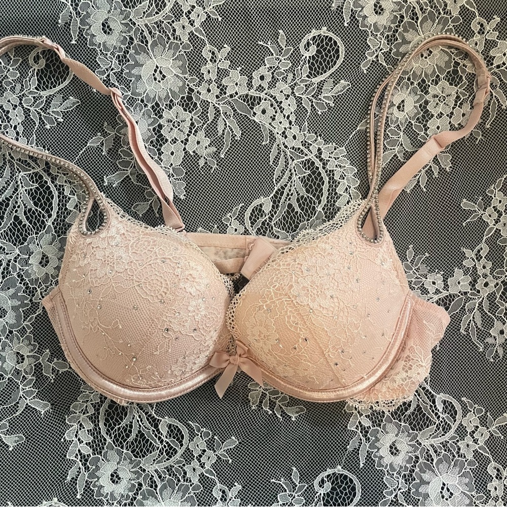 Victoria’s Secret Bra - Rhinestone Straps and Lace